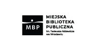 Logotyp Miejskiej Biblioteki Publicznej im. Tadeusza Różewicza we Wrocławiu.